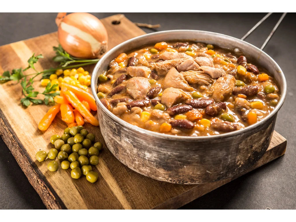Hähnchen auf Gärtnerart mit Bohnen