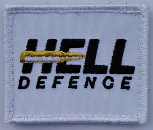 Brand Patch HELL DEFENCE Weiß